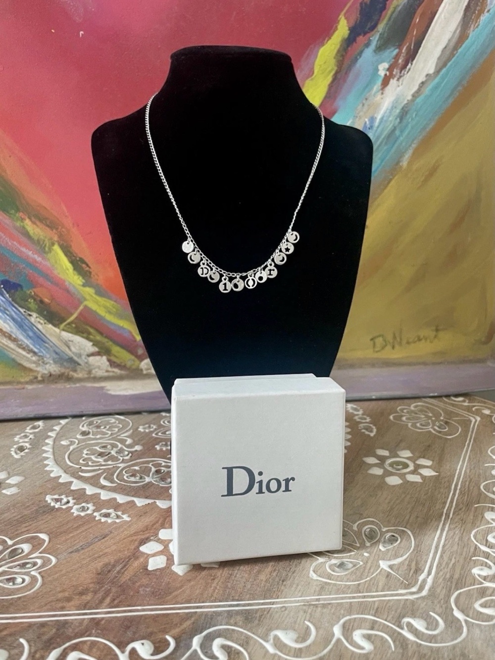 Christian Dior Script Logo Necklace